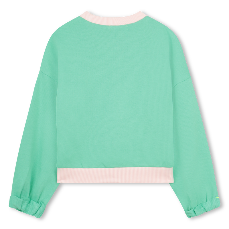 Billieblush girls green sweatshirt back view
