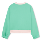 Billieblush girls green sweatshirt back view