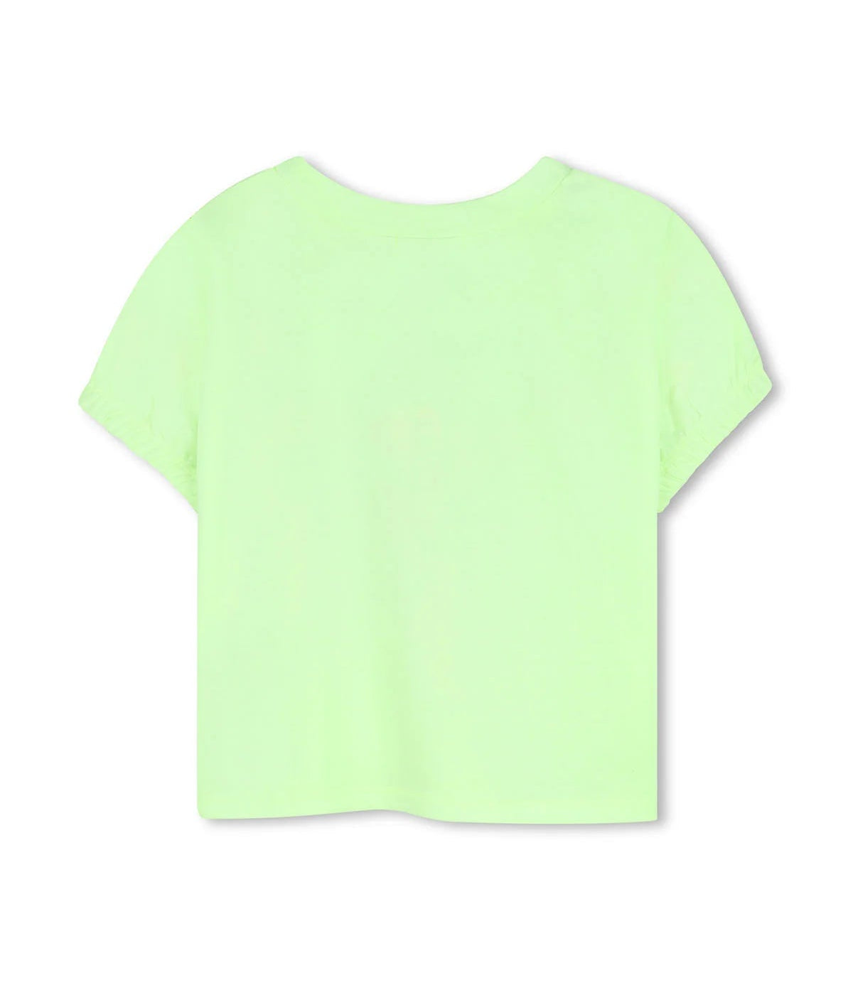 Billieblush girls neon green cotton t-shirt back view