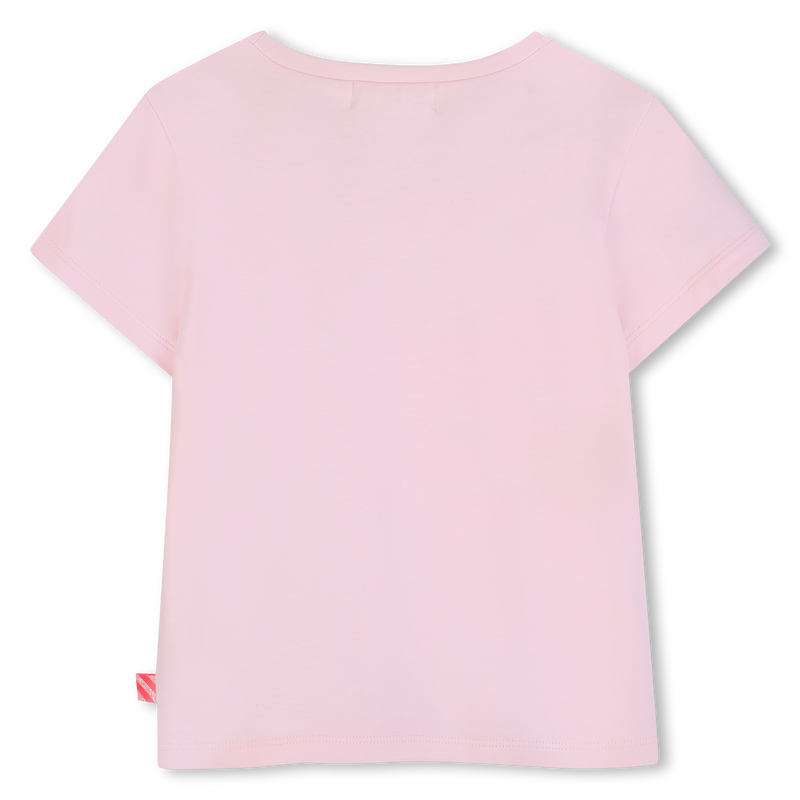 Billieblush girls pink cotton t-shirt back view short sleeve