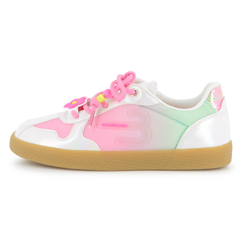 Billieblush girls trainers pink mint side view gum sole