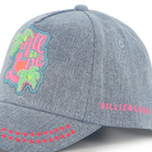 Billieblush girls blue denim cap neon rhinestone brim detail side logo