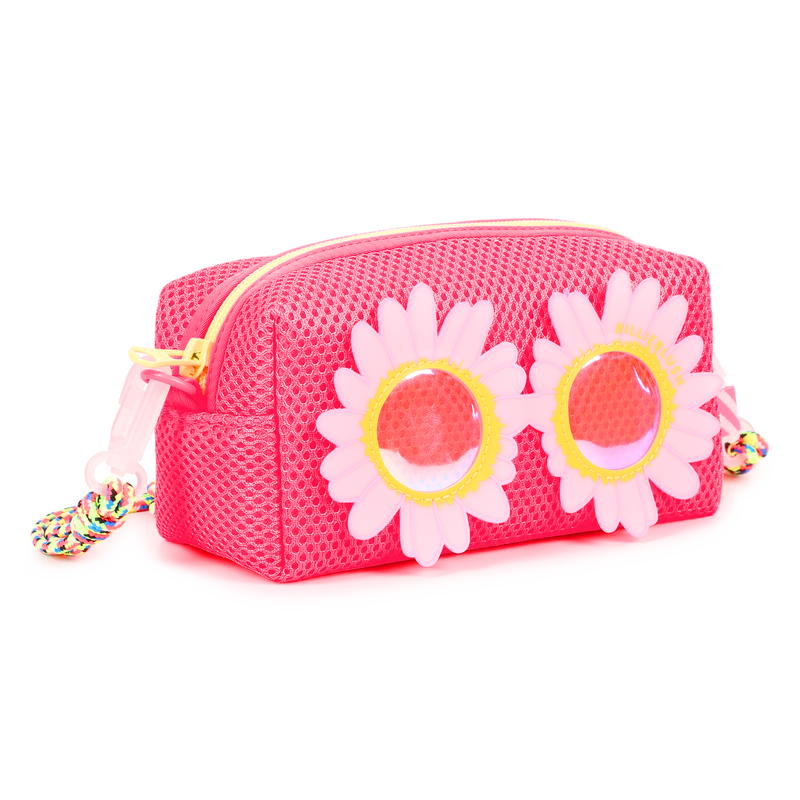 Billieblush girls pink sunglasses bag flower detail crossbody front view