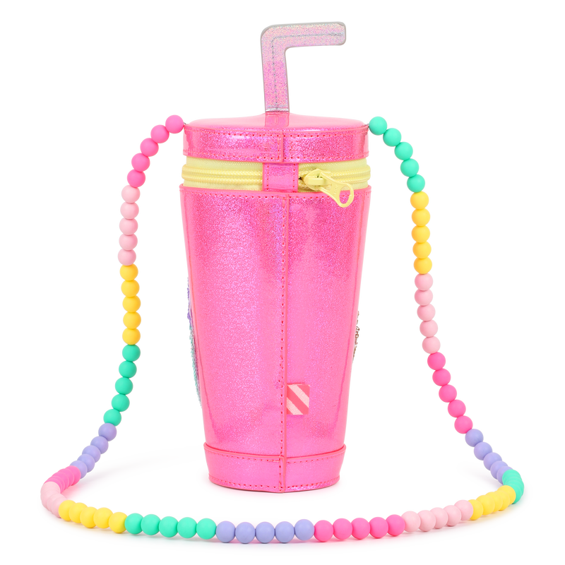 Billieblush girls pink milkshake bag back view structured cup design