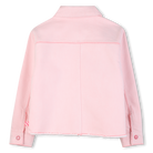 Billieblush girls pink denim jacket back view