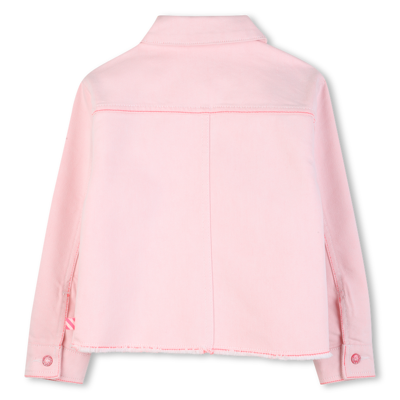 Billieblush girls pink denim jacket back view