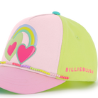 Billieblush girls cap rainbow and heart detail close up bead trim