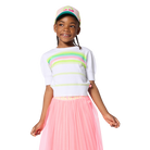 Billieblush girls cap styled outfit summer hat rainbow detail