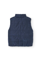 Back view of Boboli boys reversible gilet vest in navy.