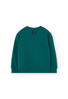Boboli boys green cotton sweatshirt – flatlay back view