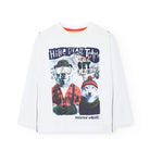 Close-up of animal graphic and “Never Get Tired” slogan on Boboli boys T-shirt