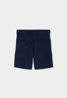 Boboli boys navy cargo shorts back view