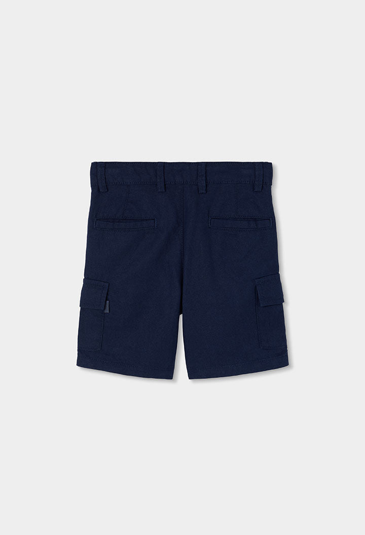 Boboli boys navy cargo shorts back view