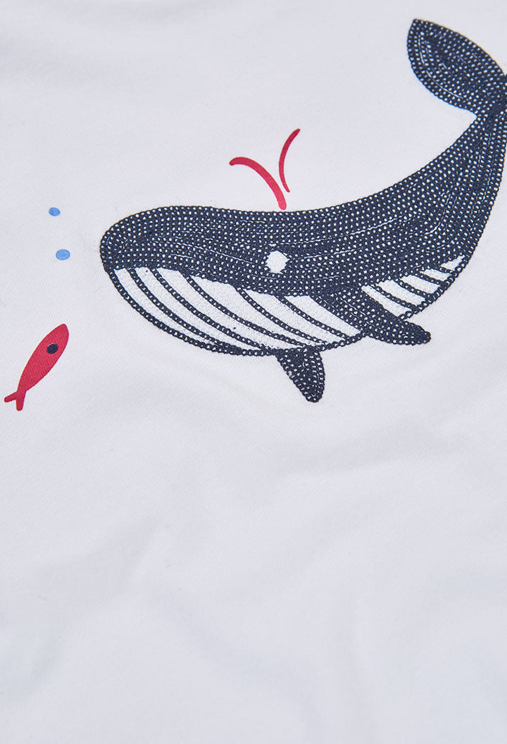 Boboli baby boys sea animal print t-shirt detail