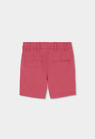boys pink Bermuda shorts back view cotton