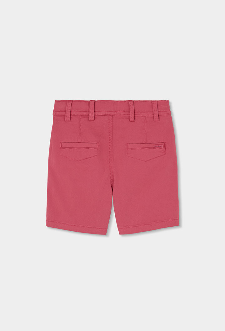 boys pink Bermuda shorts back view cotton