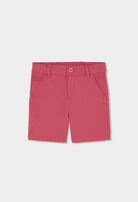 Boboli baby boys & toddler salmon pink cotton Bermuda shorts front view