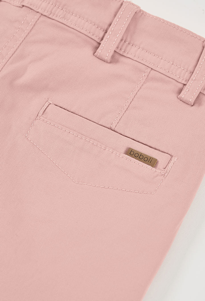 Boboli boys pink bermuda shorts back pocket detail logo