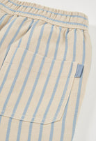 boys striped linen shorts baby toddler side pocket detail