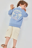 boys blue graphic sweatshirt baby toddler back view full print
