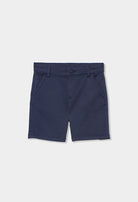 Boboli boys navy Bermuda shorts front view