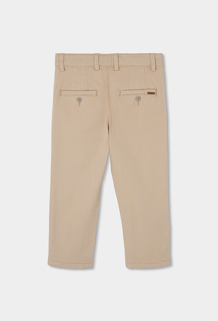 Boboli boys chino trousers beige back view