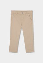 Boboli boys chino trousers beige front view