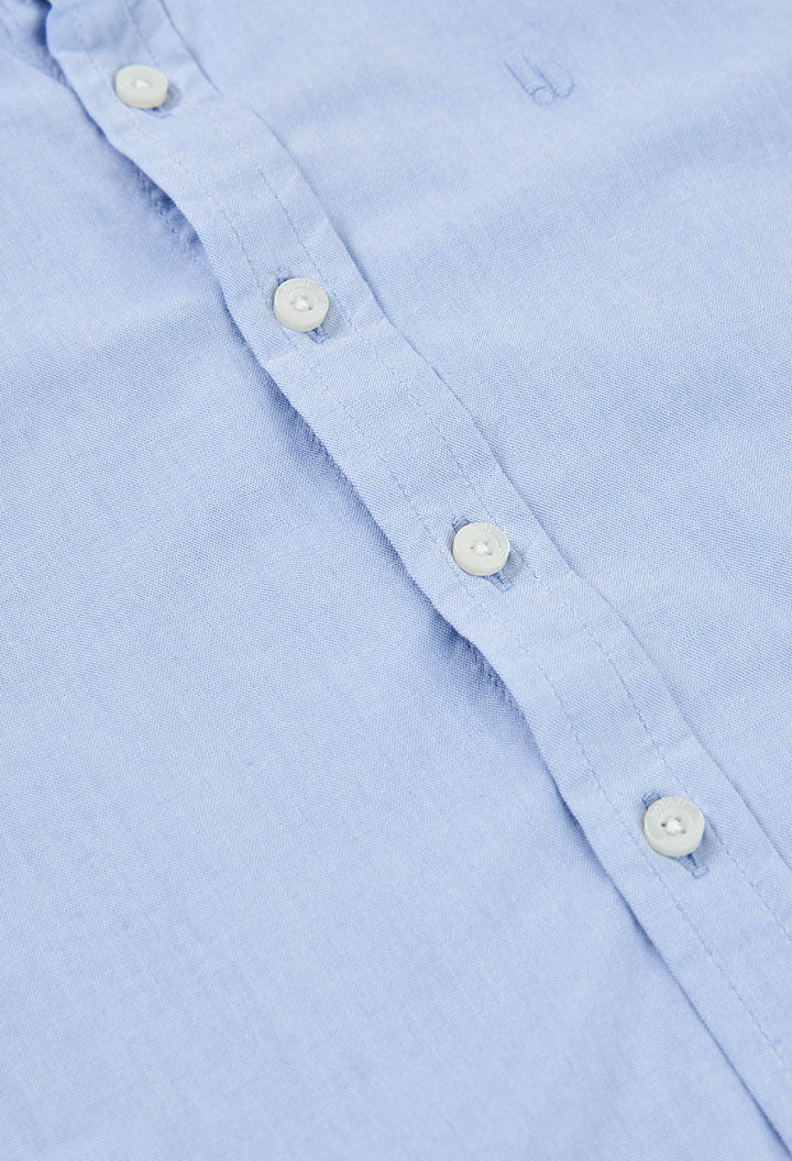 Boboli boys oxford shirt buttons detail sky blue