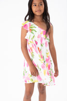 Boboli Girls Floral Chiffon Occasion Dress