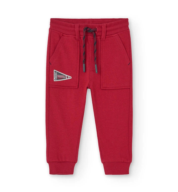 Boys Boboli Grey & Red Casual Sweatshirt & Trousers Outfit Set