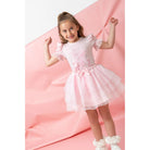 Caramelo Kids Girls Pink Top & Tulle Skirt Set