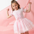 Caramelo Kids Girls Pink Top & Tulle Skirt Set