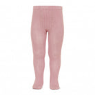 Condor blush pink ribbed tights for baby girls