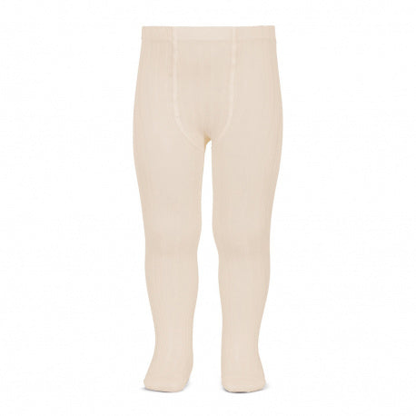  Condor girls ribbed cotton tights in linen