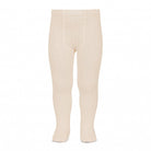  Condor girls ribbed cotton tights in linen
