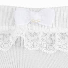 Condor white lace socks with bow detail for girls