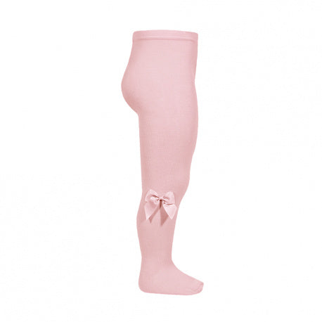 Condor light pink bow tights for baby girls and toddlers
