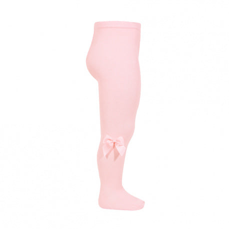 Condor pink bow tights for baby girls and toddlers