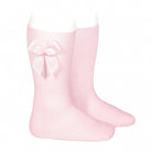 Condor girls pink bow knee socks for dresses and outfits