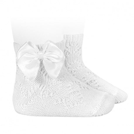 Condor girls white bow ankle socks for occasion outfits