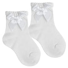  Condor girls white ceremony socks with satin bow