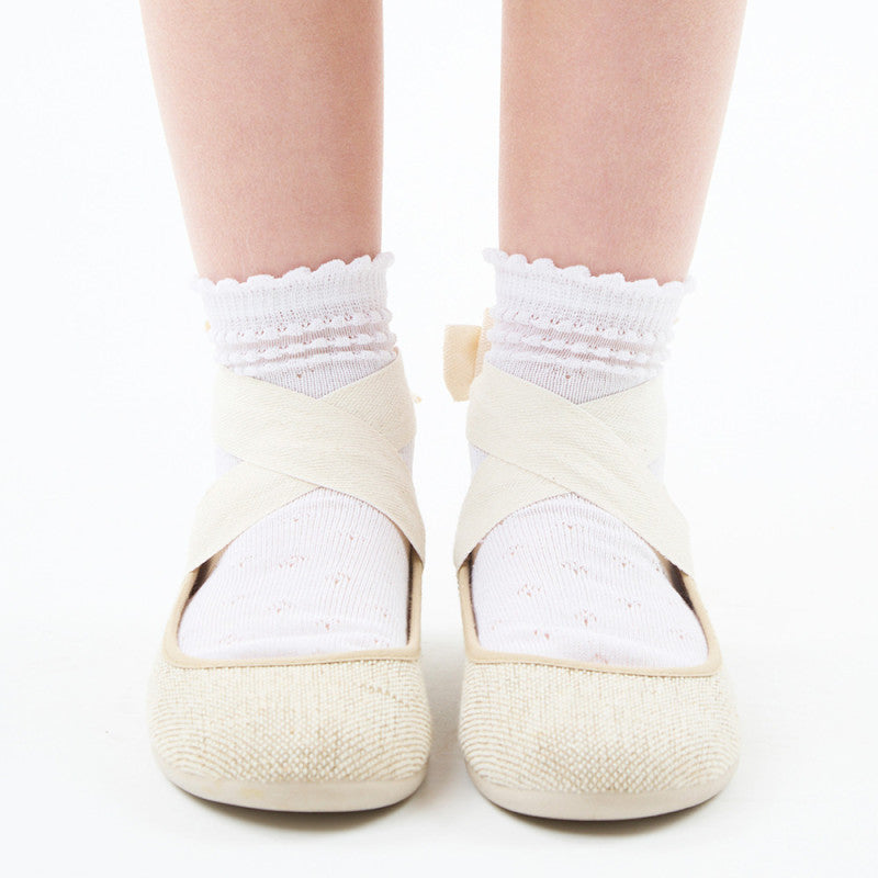 Condor white cotton ankle socks for girls occasion outfits