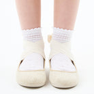 Condor white cotton ankle socks for girls occasion outfits