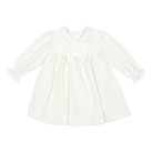 Deolinda Merengue baby girls ivory lace christening dress with Peter Pan collar