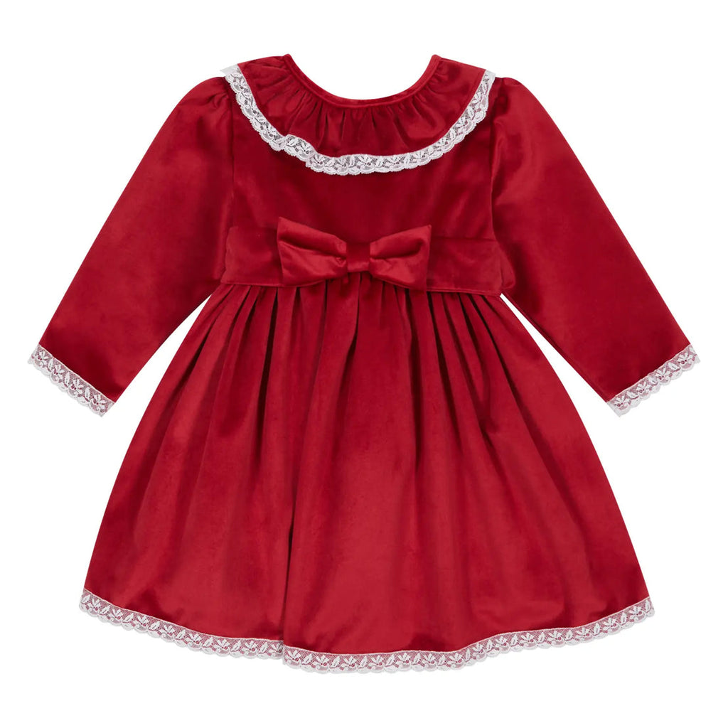 Deolinda Girls Red Velvet Dress