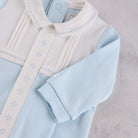 Emile et Rose Matthew baby boys occasion babygrow pleated front and diamond embroidery detail