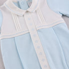  Emile et Rose Matthew baby boys occasion babygrow white collar embroidery detail