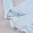 Emile et Rose Monty baby boys velour babygrow back popper opening