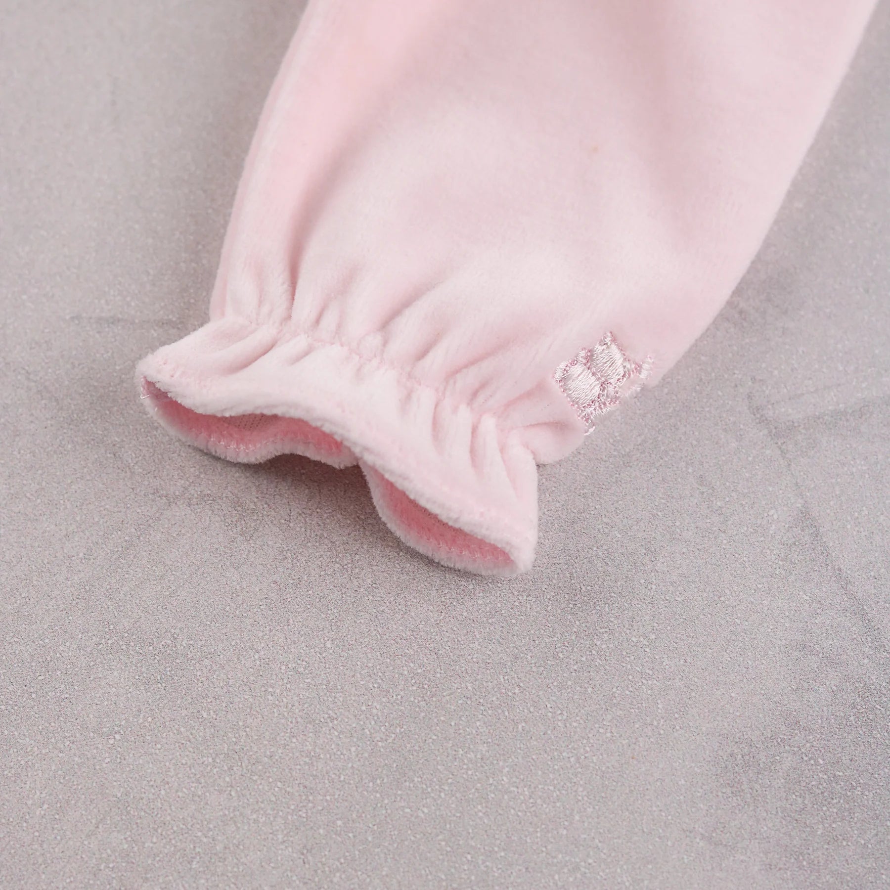 Emile et Rose Maddy baby girls pink babygrow sleeve cuff detail