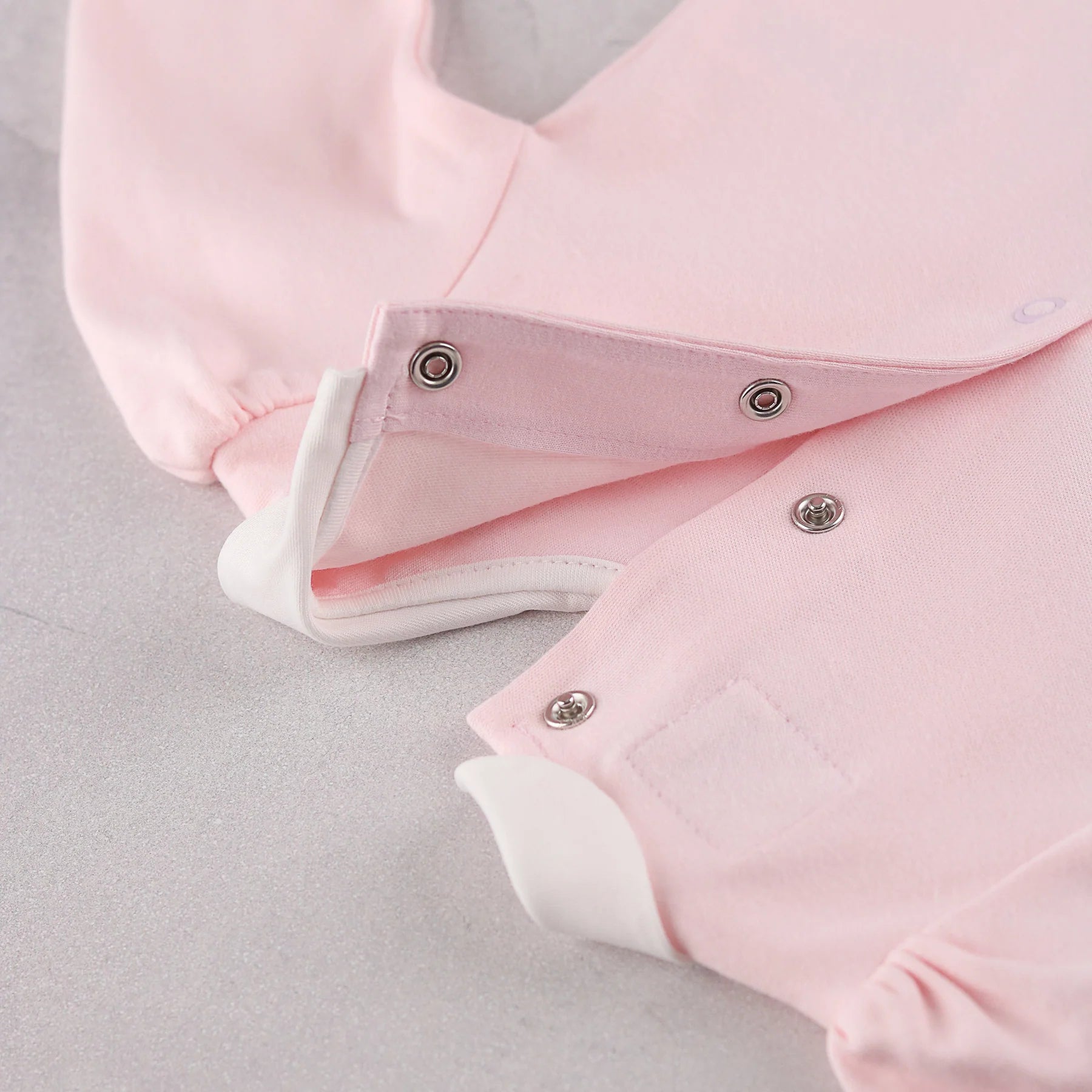 Emile et Rose Madeleine baby girls babygrow embroidered floral yoke and white collar detail